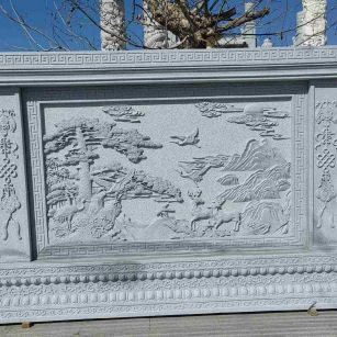 秦皇岛 芝麻白大型照壁，屏风，影壁