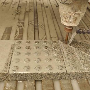 秦皇岛 芝麻白花岗岩石材盲人石、盲道石、盲点石