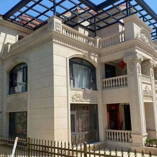 秦皇岛 黄金麻花岗岩荔枝面别墅外墙干挂