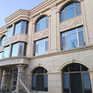 秦皇岛 黄金麻花岗岩别墅外墙干挂