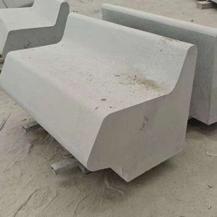 秦皇岛 芝麻白花岗岩异形坐凳，石凳