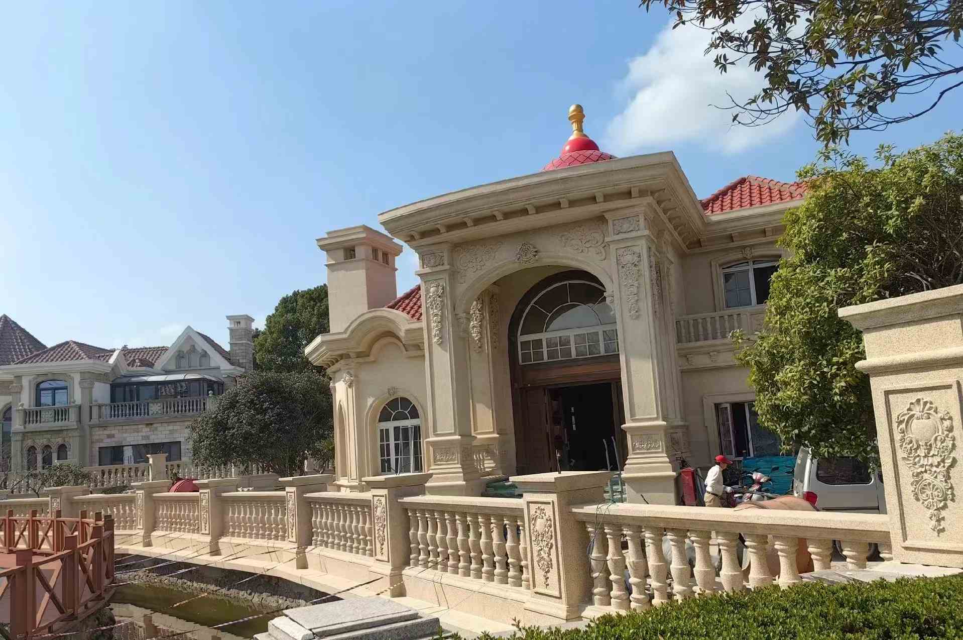 秦皇岛 黄金麻花岗岩欧式别墅