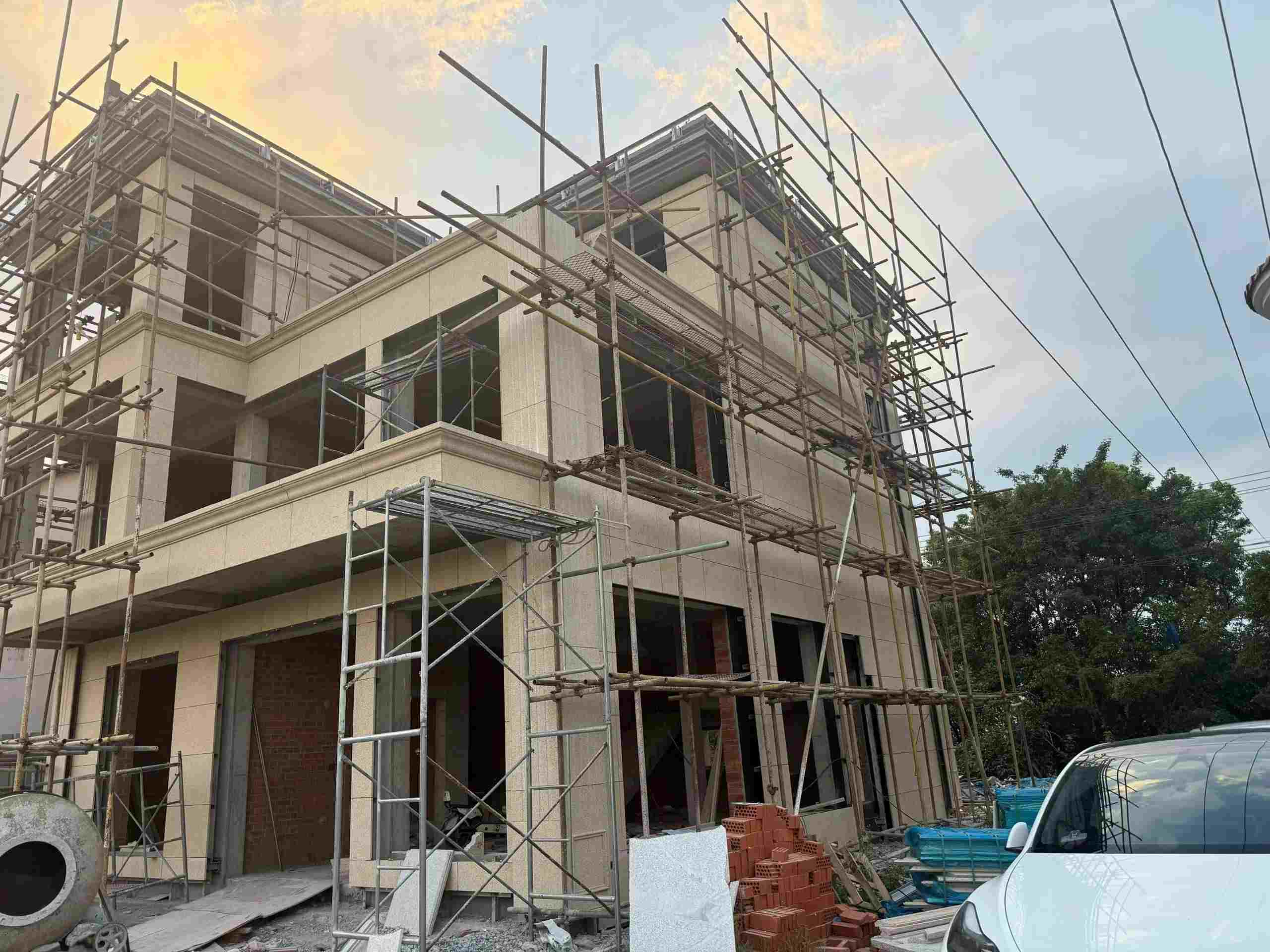 秦皇岛 黄金麻荔枝面花岗岩外墙干挂