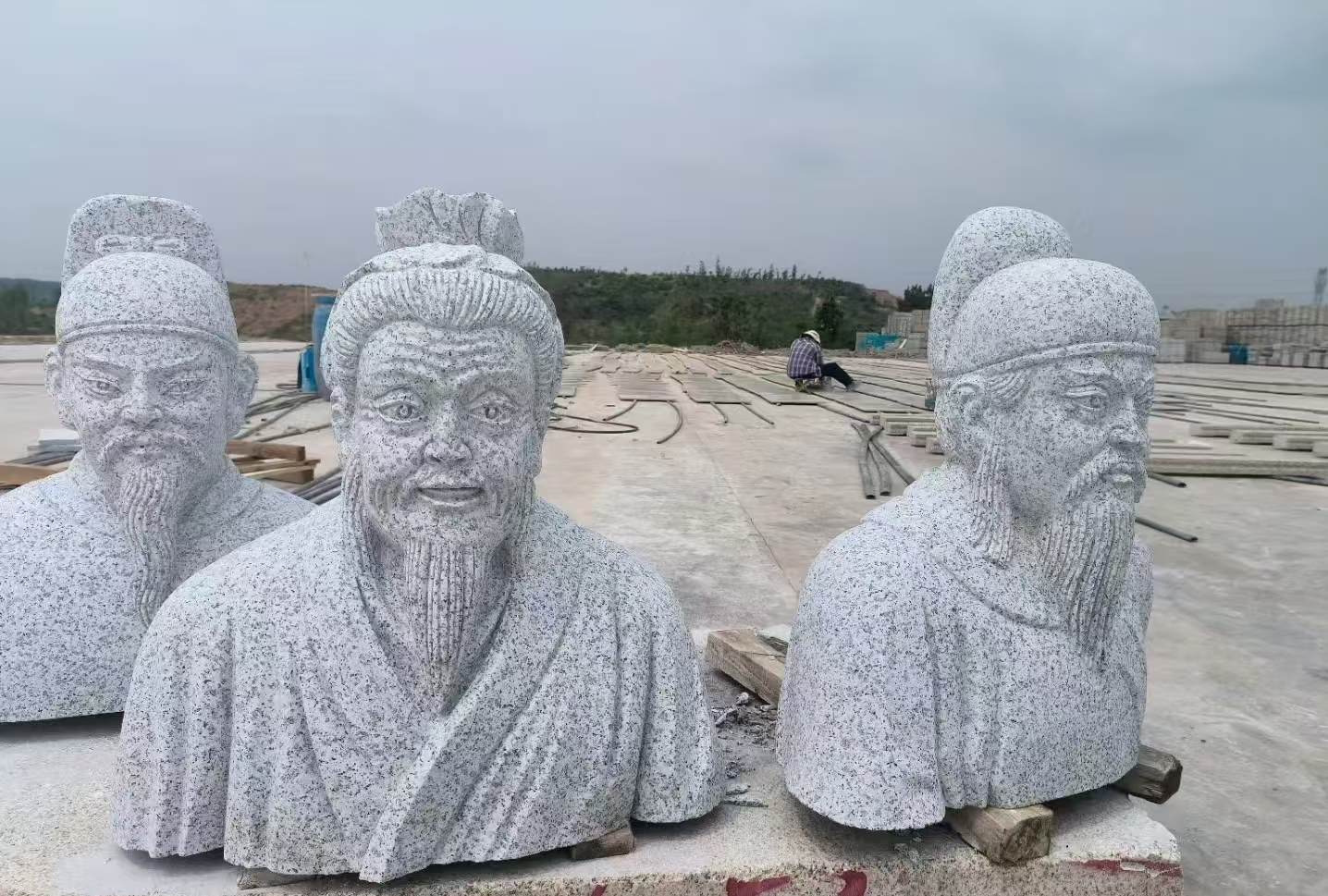 秦皇岛 白麻花岗岩石材人物立体雕刻