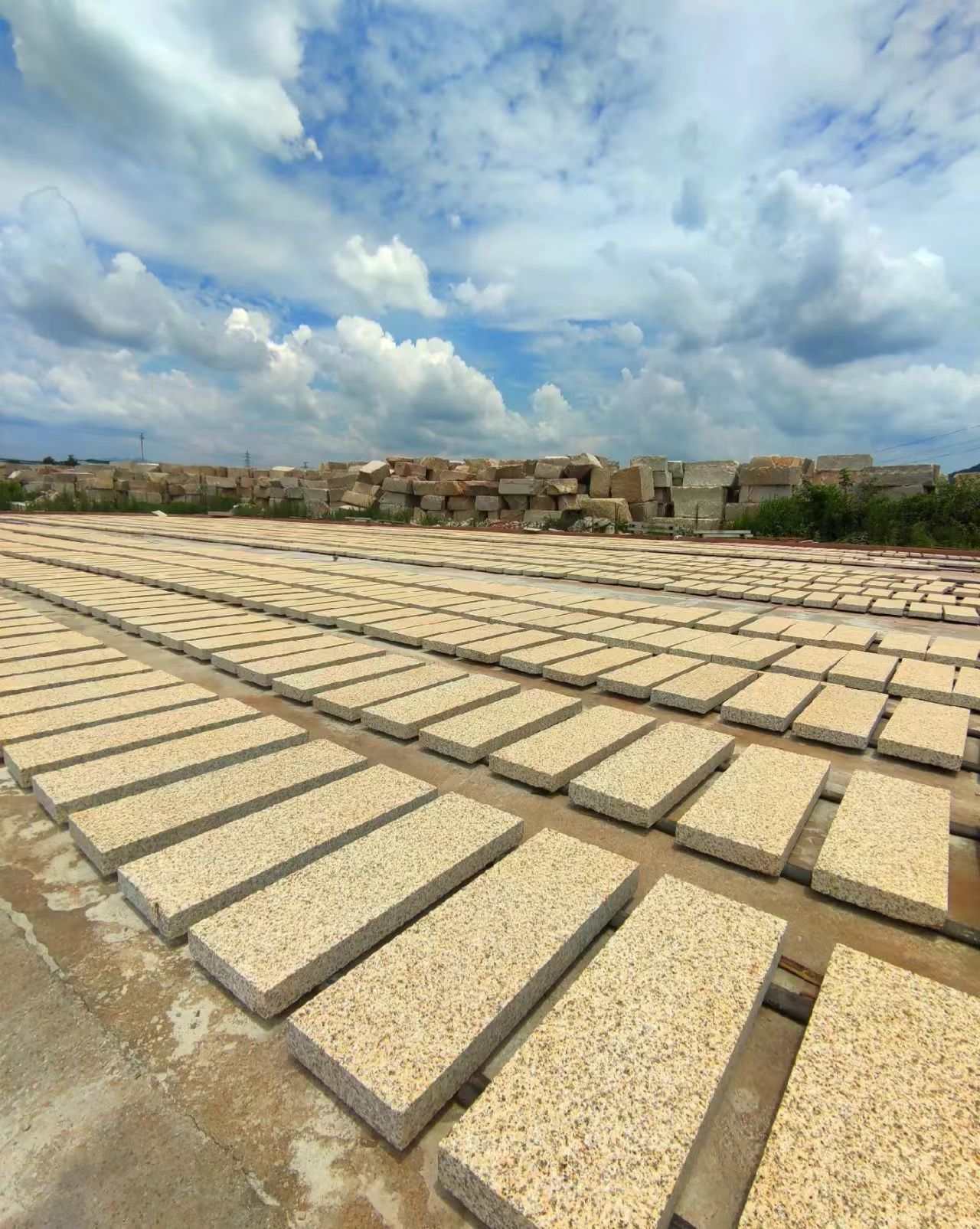 秦皇岛 黄金麻花岗岩荔枝面地铺石防护中