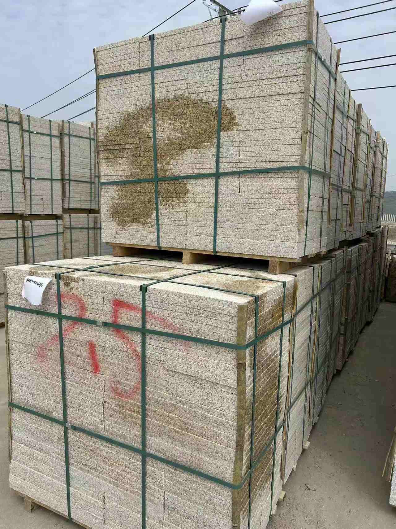 秦皇岛 黄金麻花岗岩石材荔枝面地铺石2.5*300*600